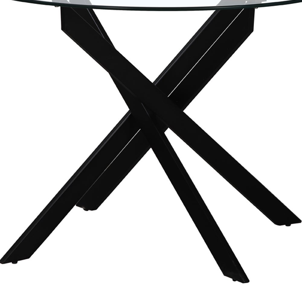 Mesa de comedor Neva negra de 100cm
