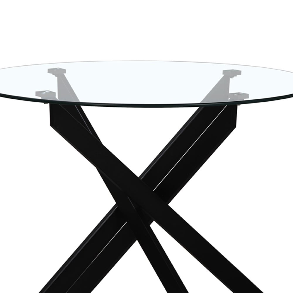 Mesa de comedor Neva negra de 100cm