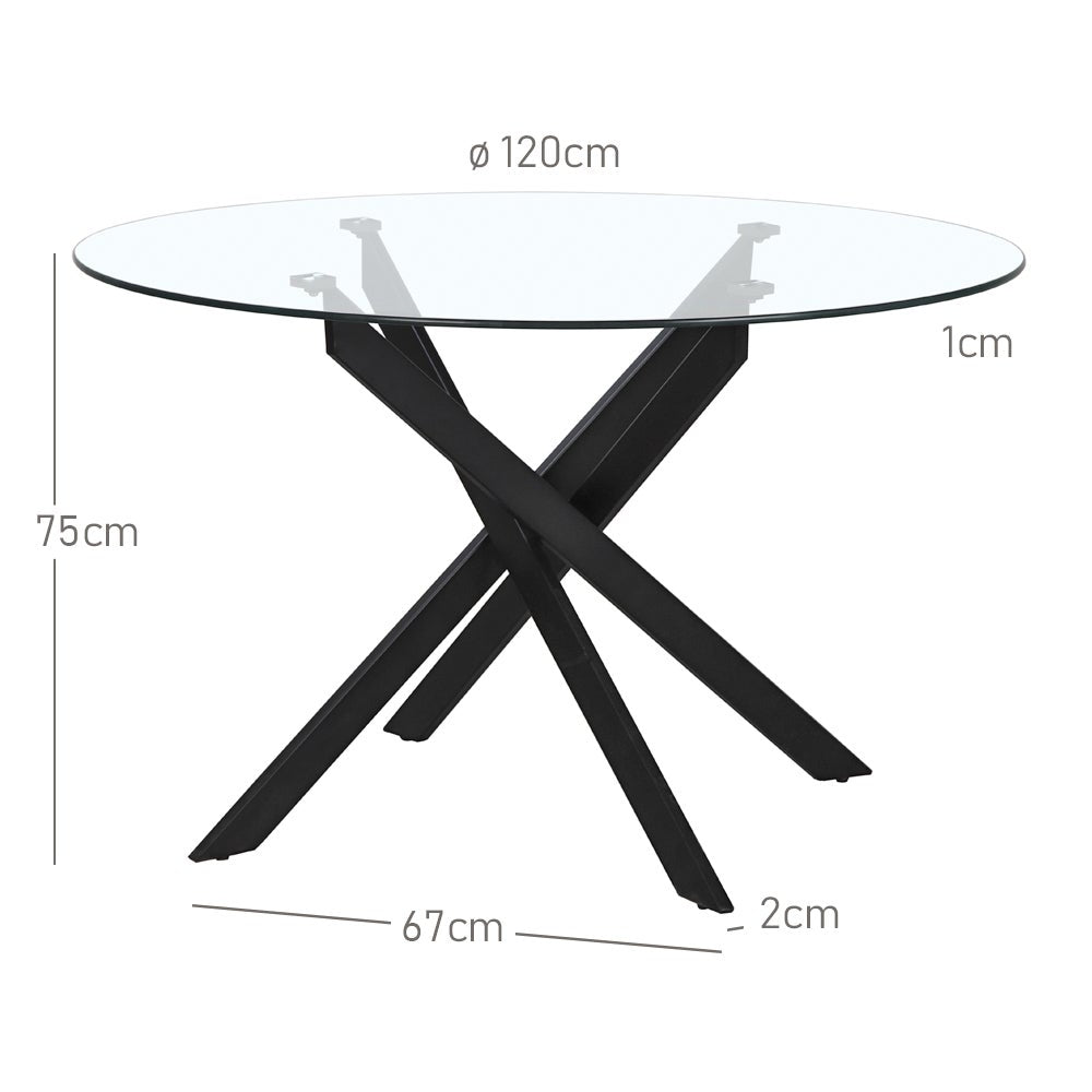 Mesa de comedor Neva negra de 120cm