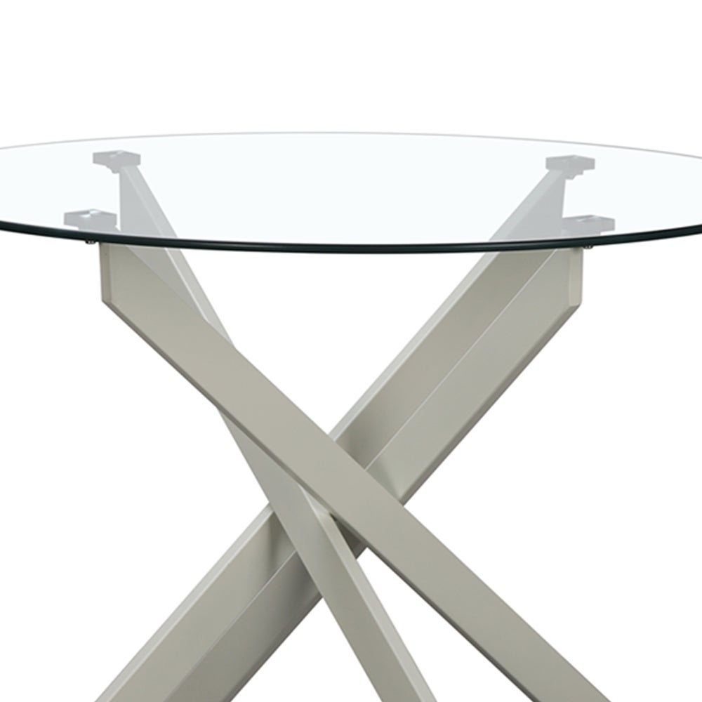Mesa de comedor Neva beige de 100cm