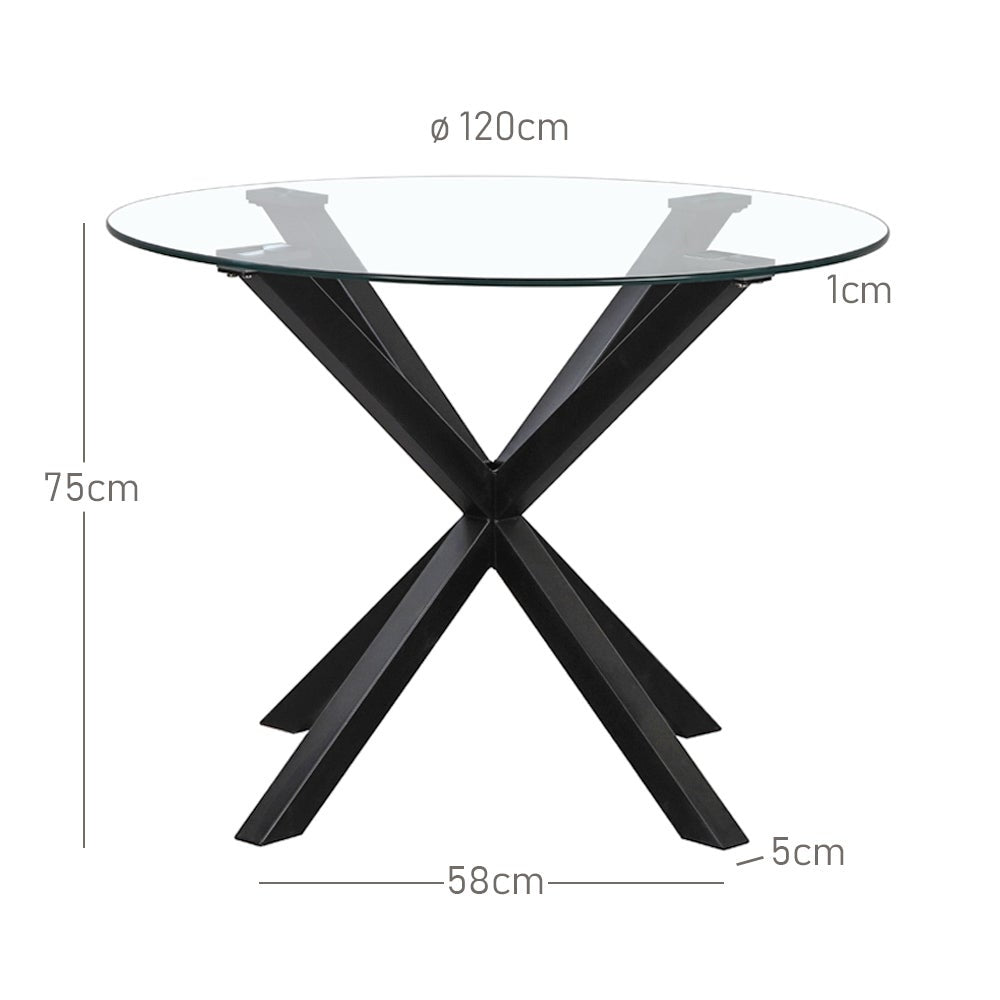 Mesa de comedor Xenia negra de 120cm