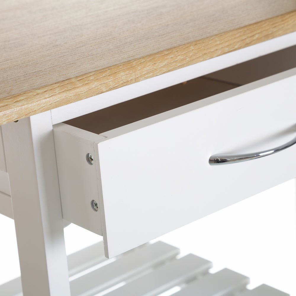 Set de mesa barra y 2 taburetes de bar blanco y natural