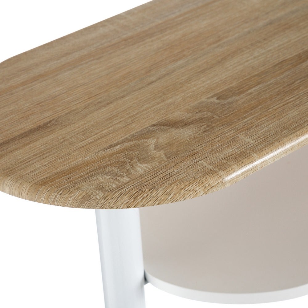 Set de mesa barra y 2 taburetes de bar blanco y natural