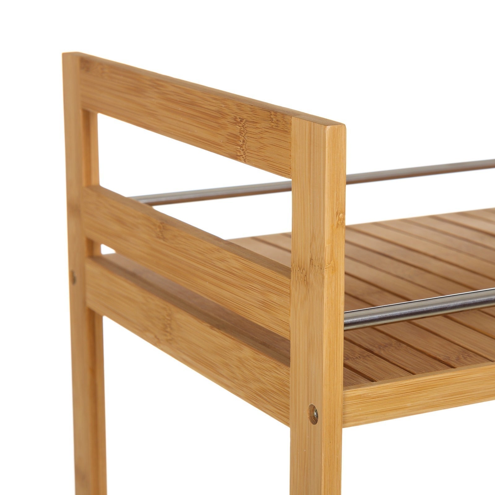 Carrito camarera de bambú natural