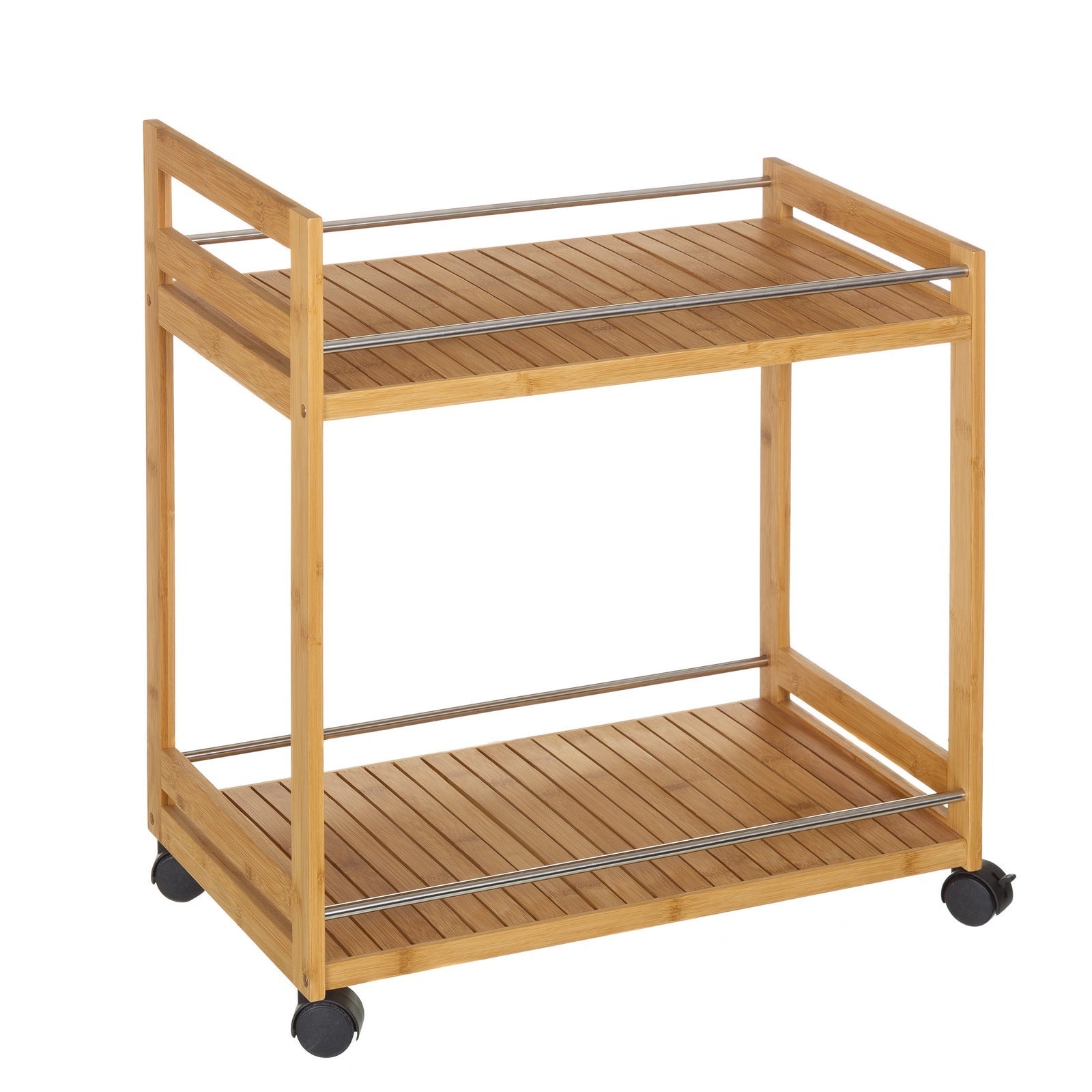 Carrito camarera de bambú natural