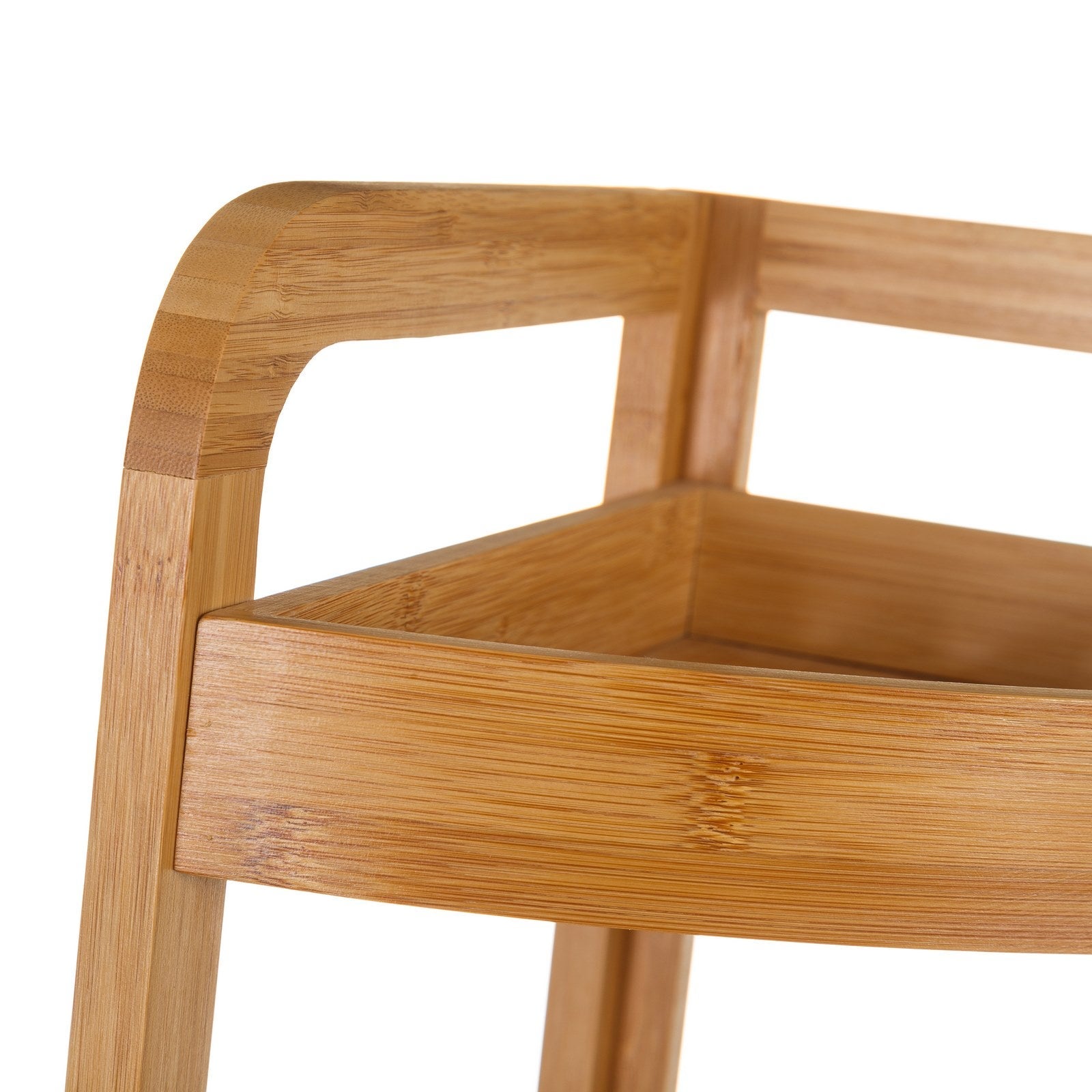 Estantería de rincón de bambú de 29x85 cm