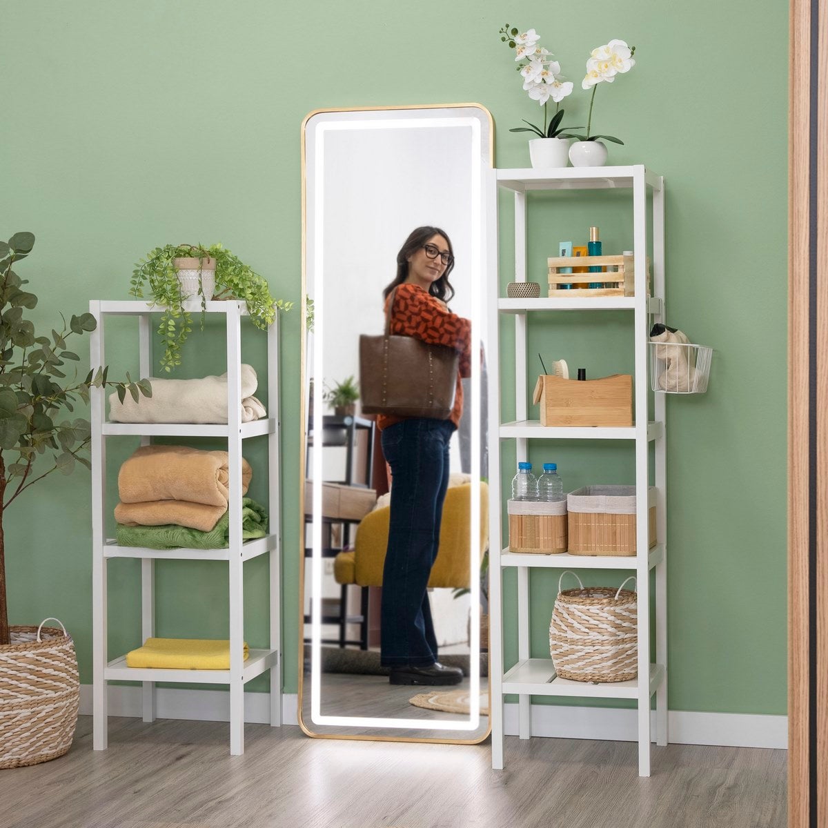 Estantería con 4 estantes laminados de 110 cm