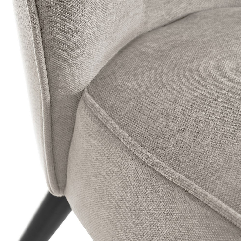 Sillón chenilla gris claro