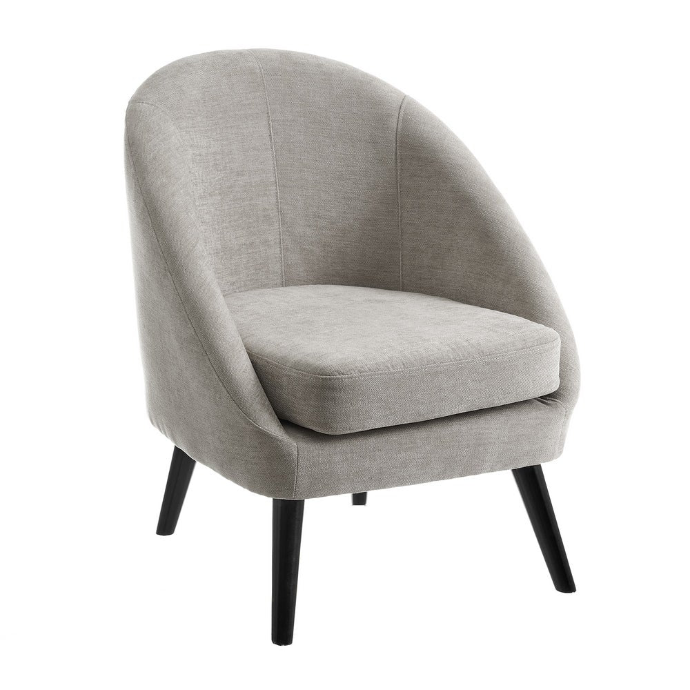 Sillón chenilla gris claro