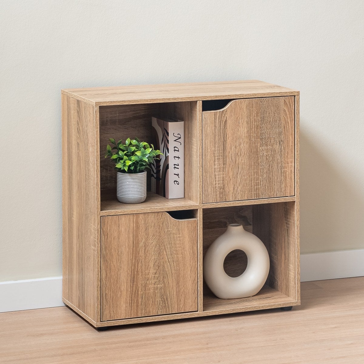 Estantería cuadrada natural