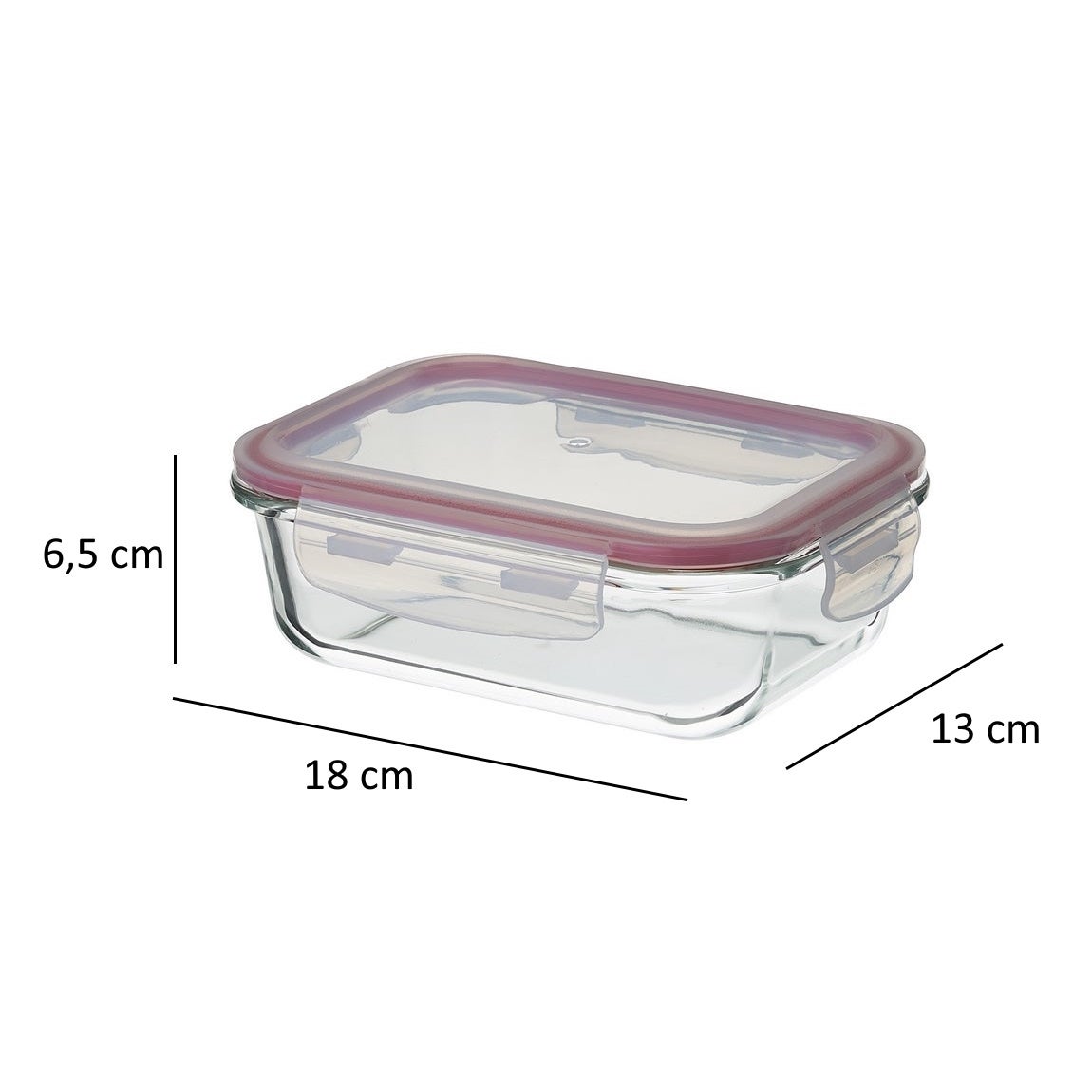 Fiambrera cuadrada de 630 ml