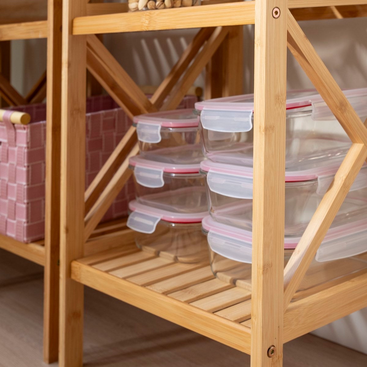 Recipiente hermético cuadrado de vidrio borosilicato transparente de 800 ml