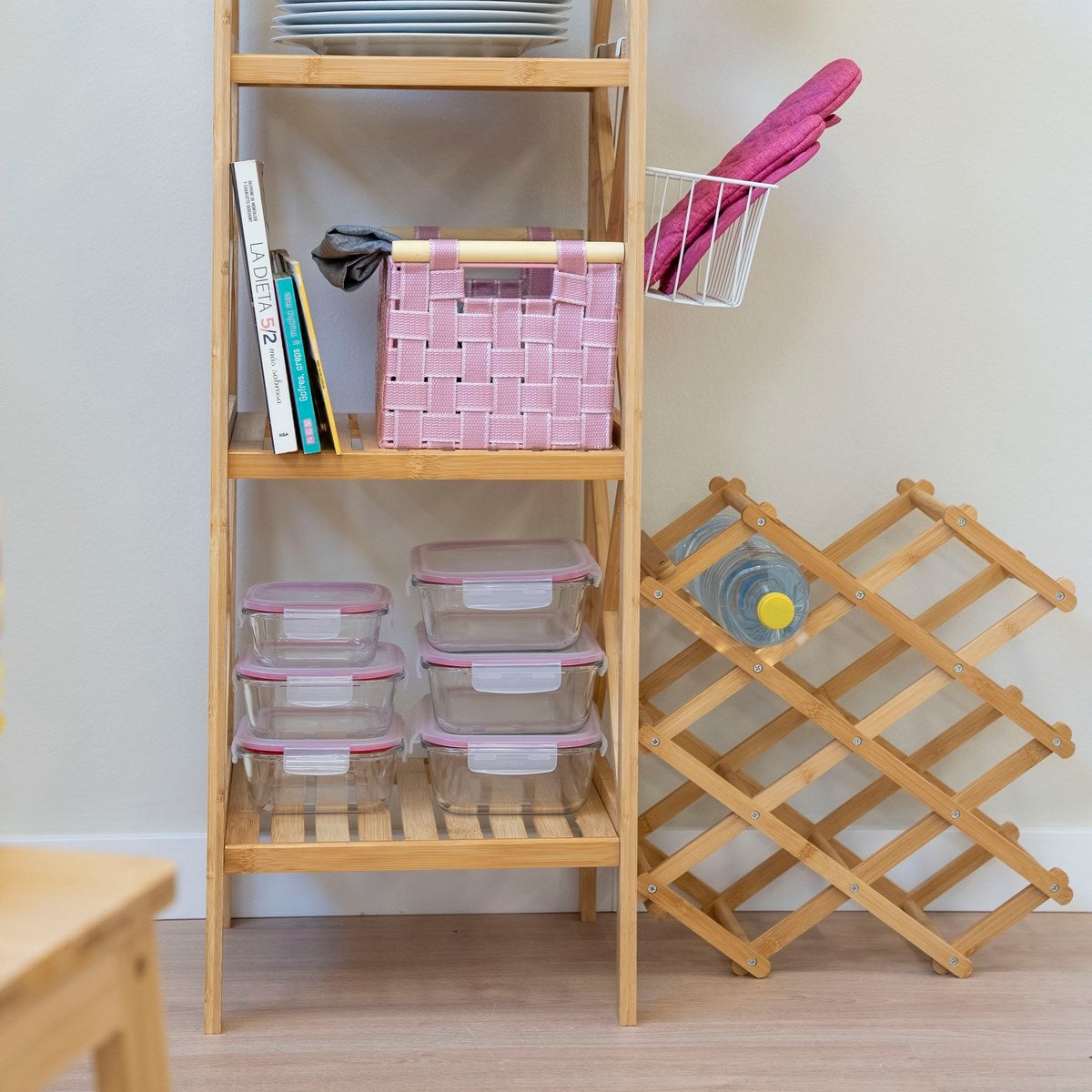 Recipiente hermético cuadrado de vidrio borosilicato transparente de 800 ml