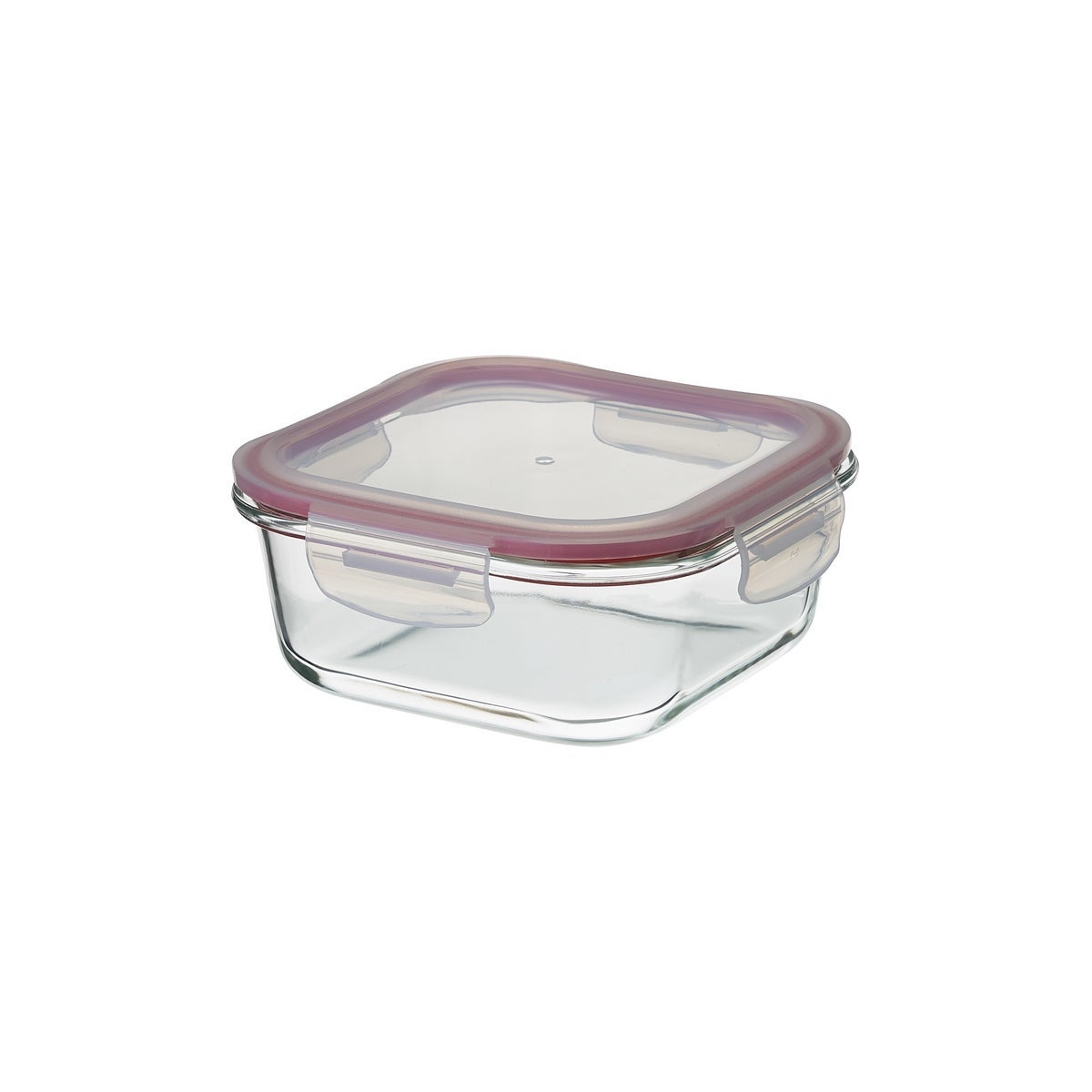Recipiente hermético cuadrado de vidrio borosilicato transparente de 800 ml