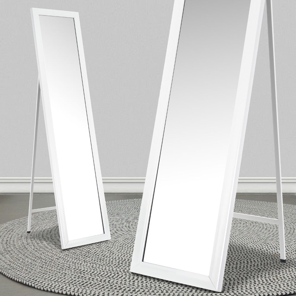 Espejo de pie blanco de 157cm