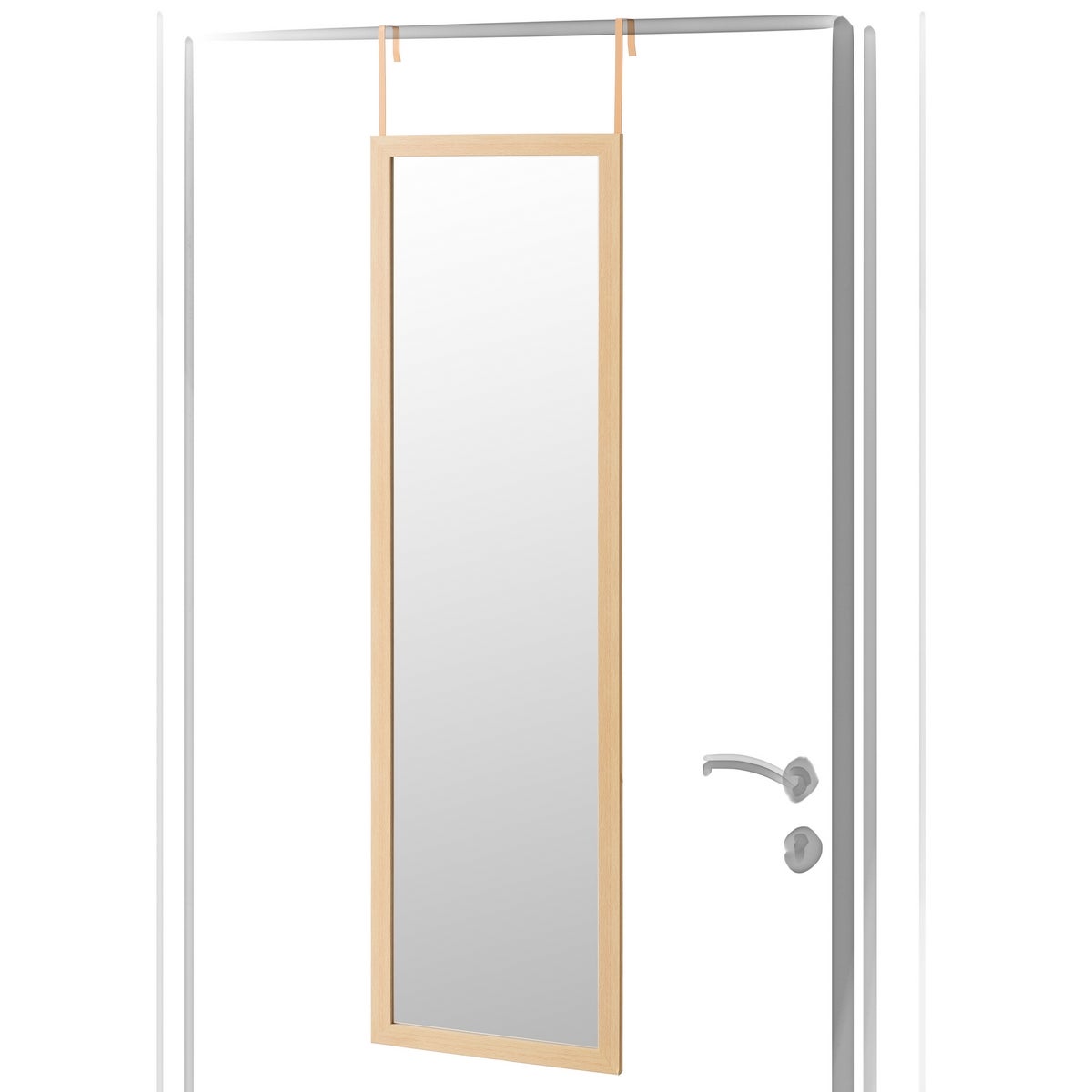 Espejo de puerta natural de 125cm