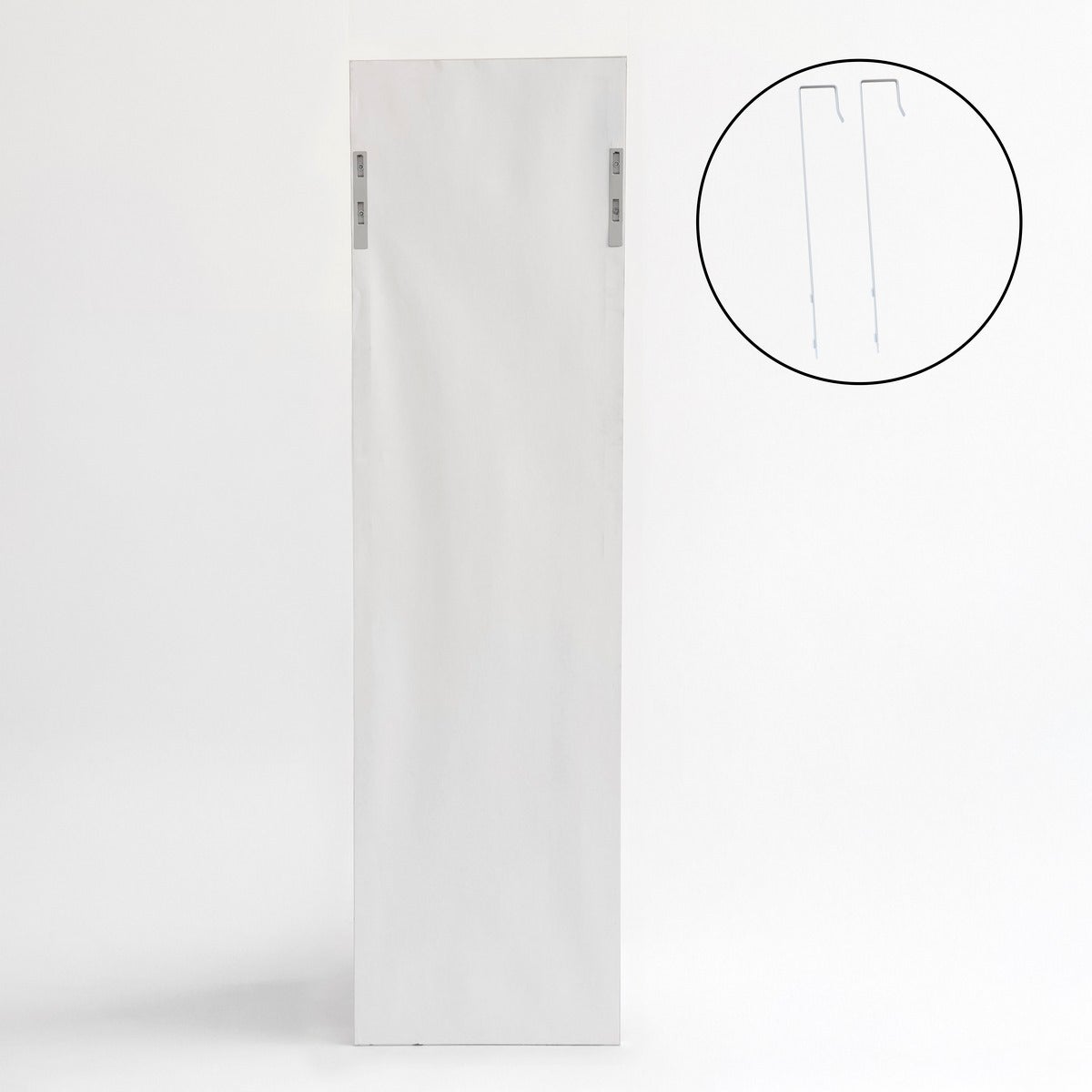 Espejo de puerta blanco de madera de 35x125 cm