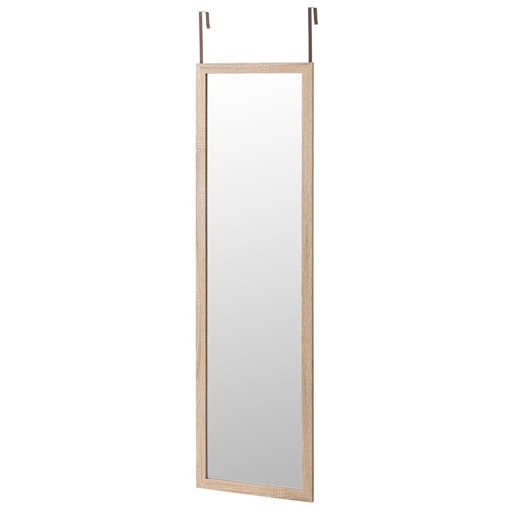 Espejo para puerta o pared de madera color roble de 35x125 cm