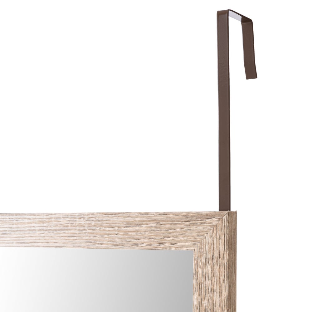 Espejo para puerta o pared de madera color roble de 35x125 cm