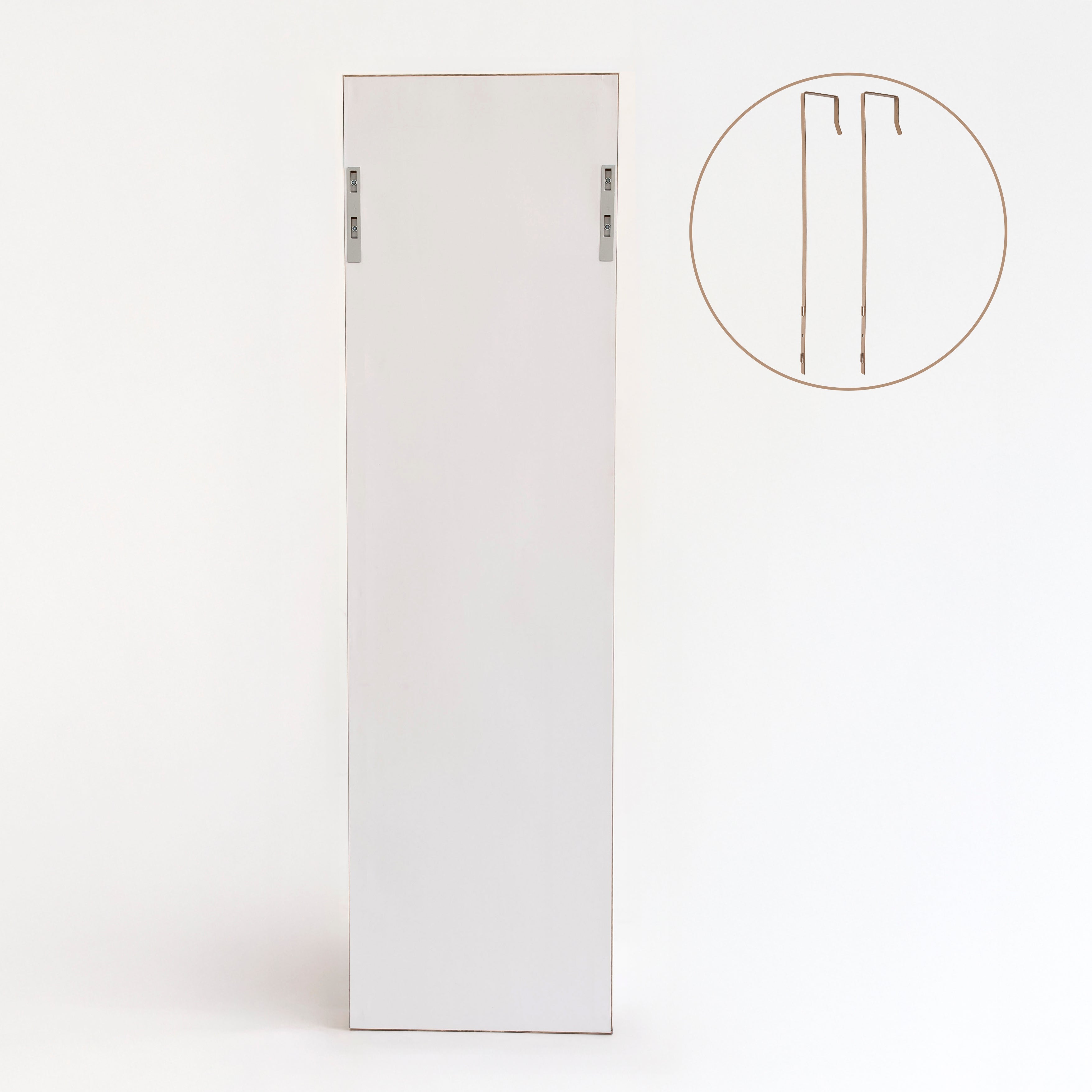 Espejo de puerta natural de madera de 35x125 cm