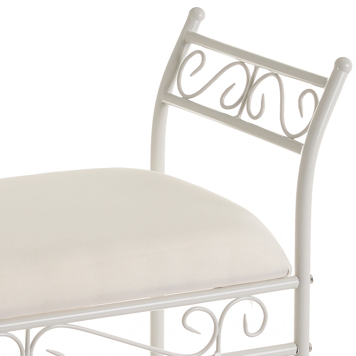 Banqueta pie de cama de algodón blanco de 73cm