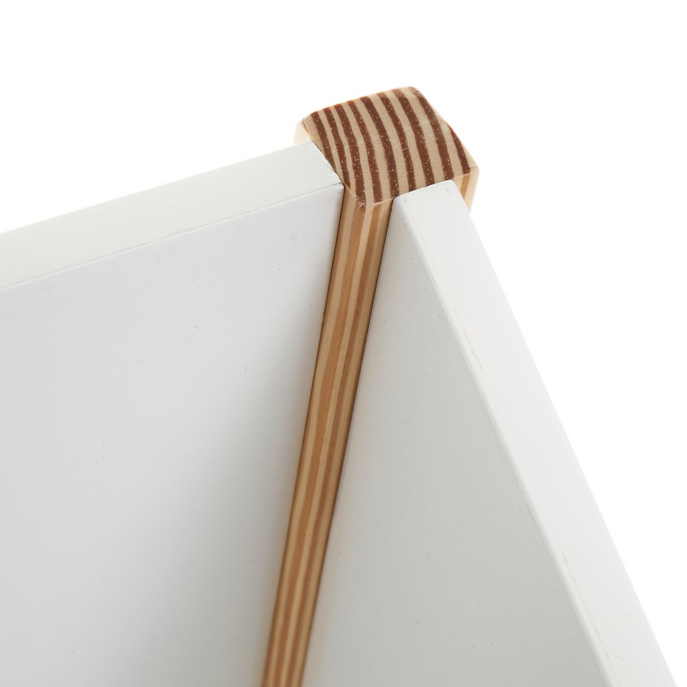 Baúl blanco de madera de pino