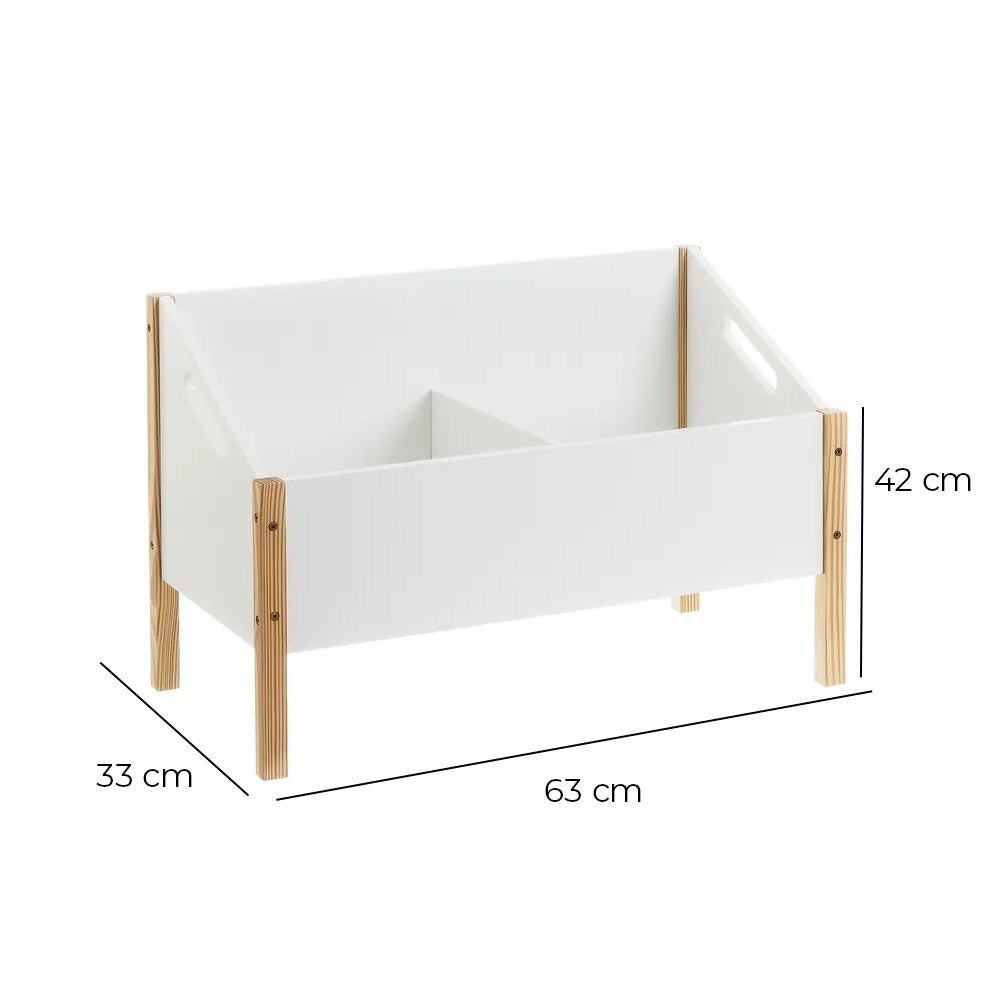 Baúl blanco de madera de pino