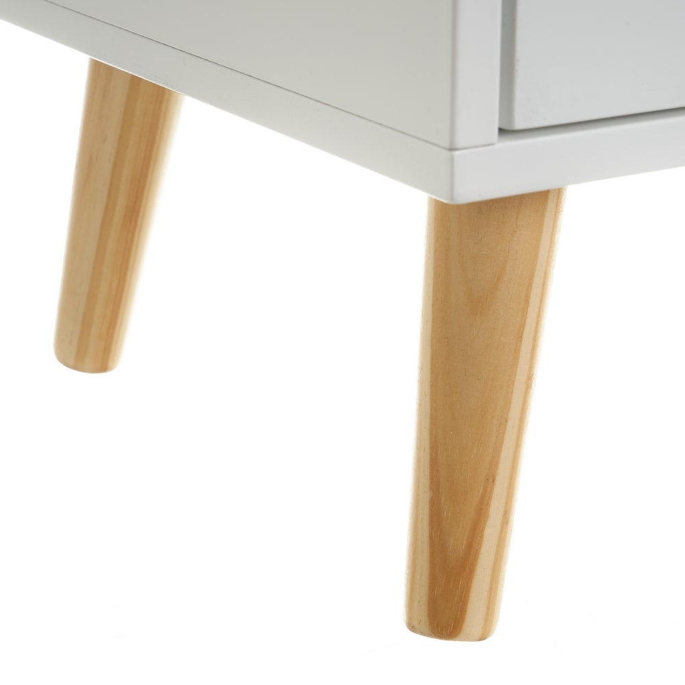 Mesita de noche 1 cajón blanco.