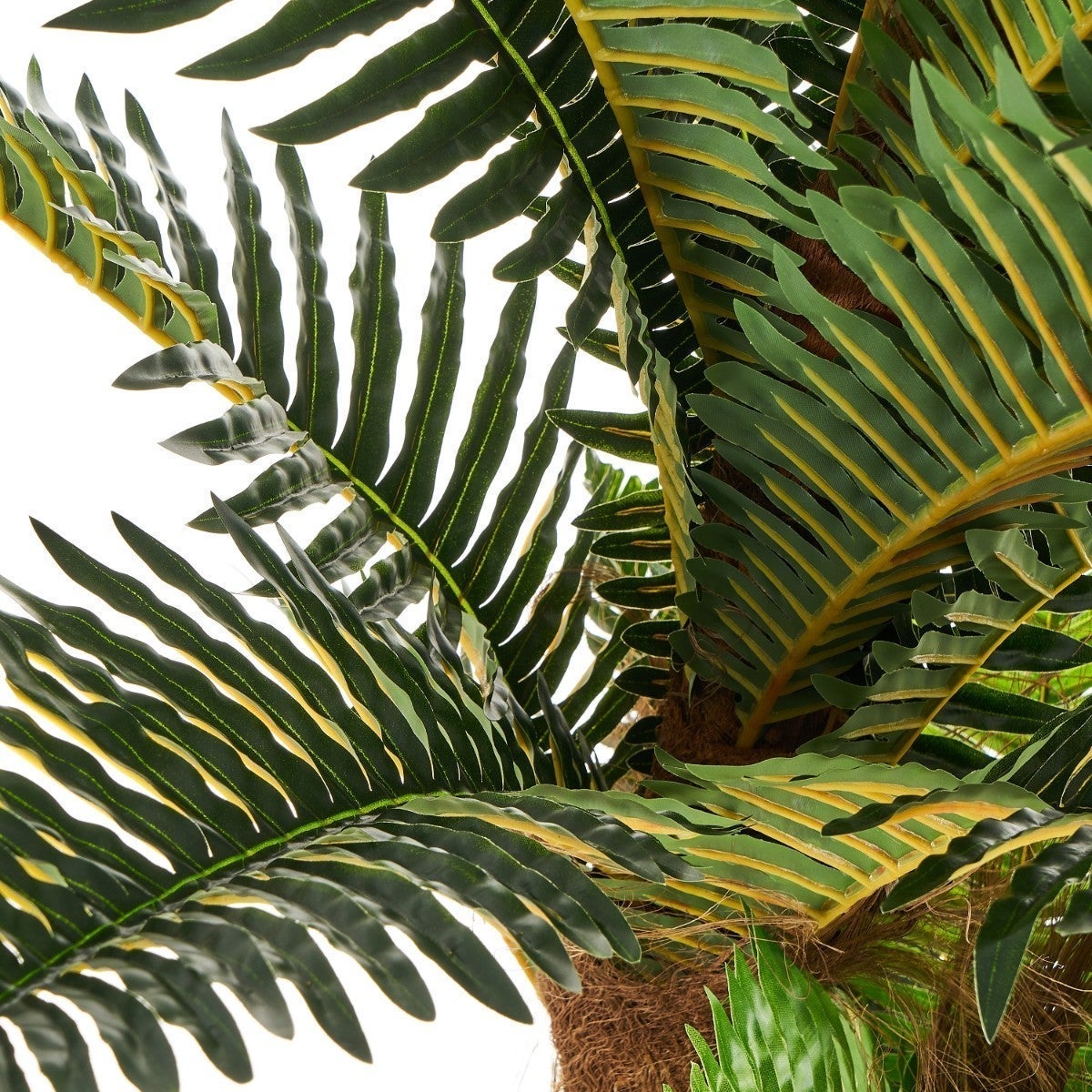 Planta artificial palmera con maceta verde de plástico PE