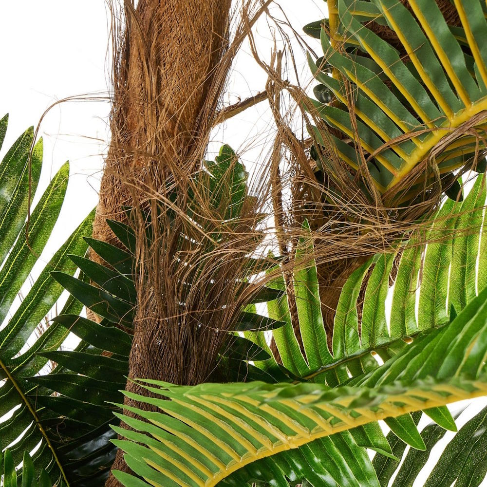 Planta artificial palmera con maceta verde de plástico PE