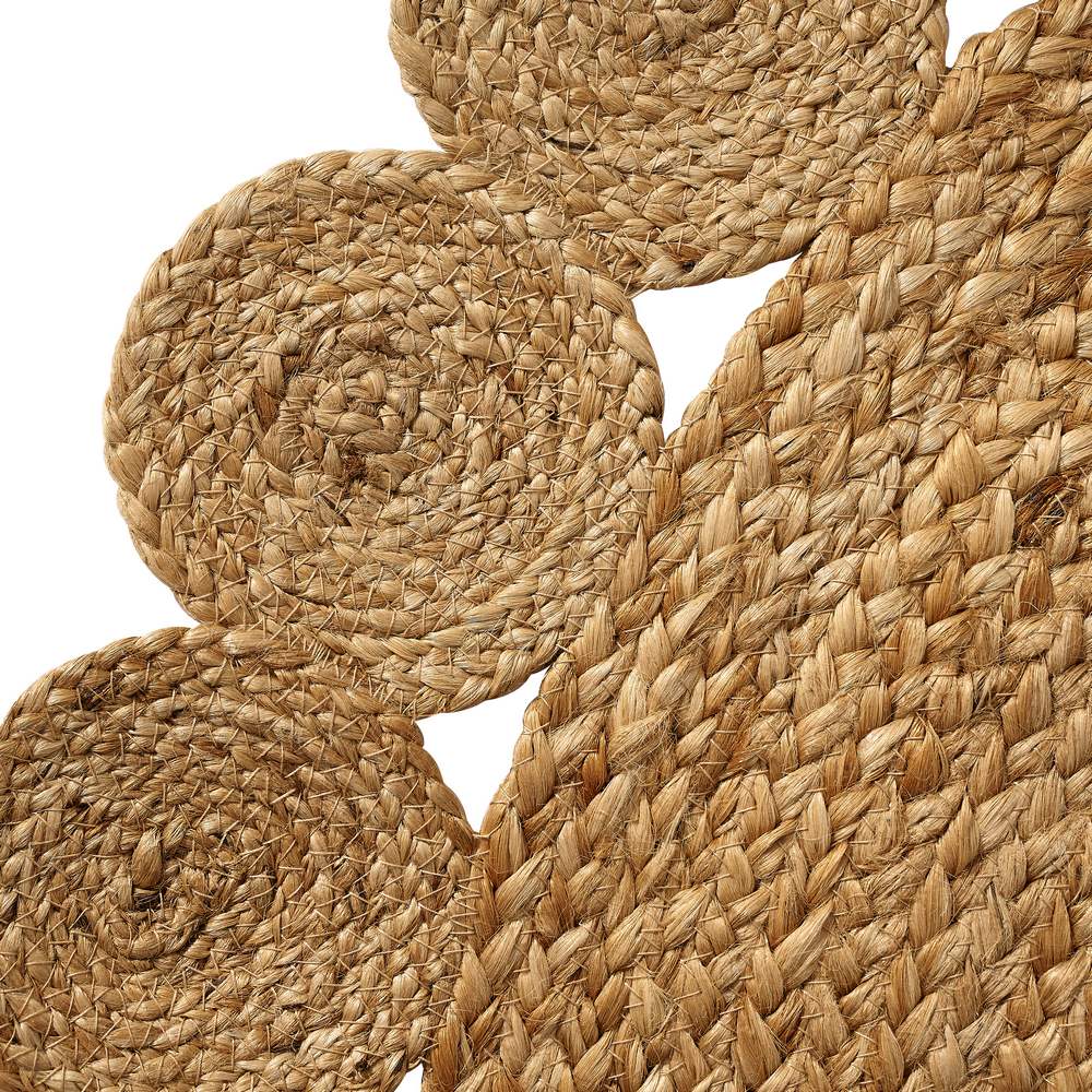 Alfombra de yute trenzada círculos de 100cm