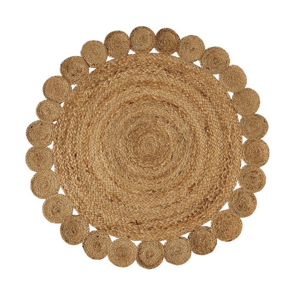 Alfombra de yute trenzada círculos de 100cm