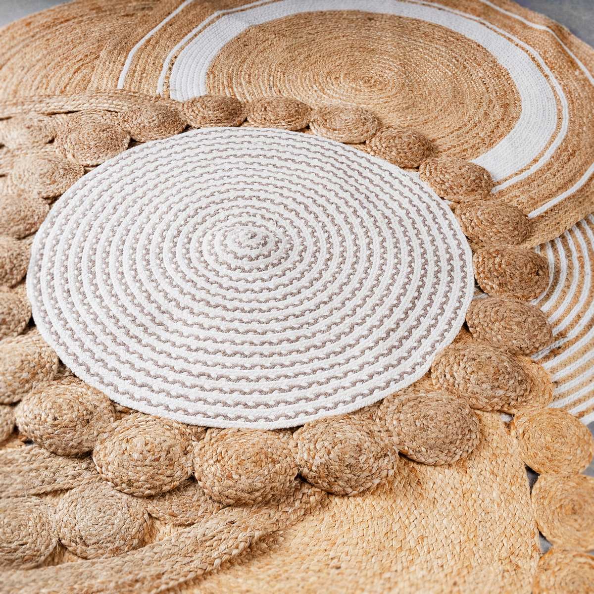 Alfombra de yute de 100 cm natural