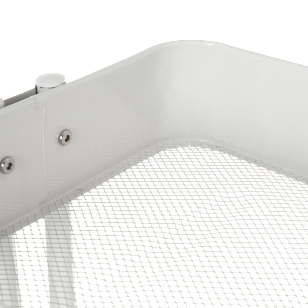 Carro multiusos blanco de metal con 3 cestas y ruedas con freno