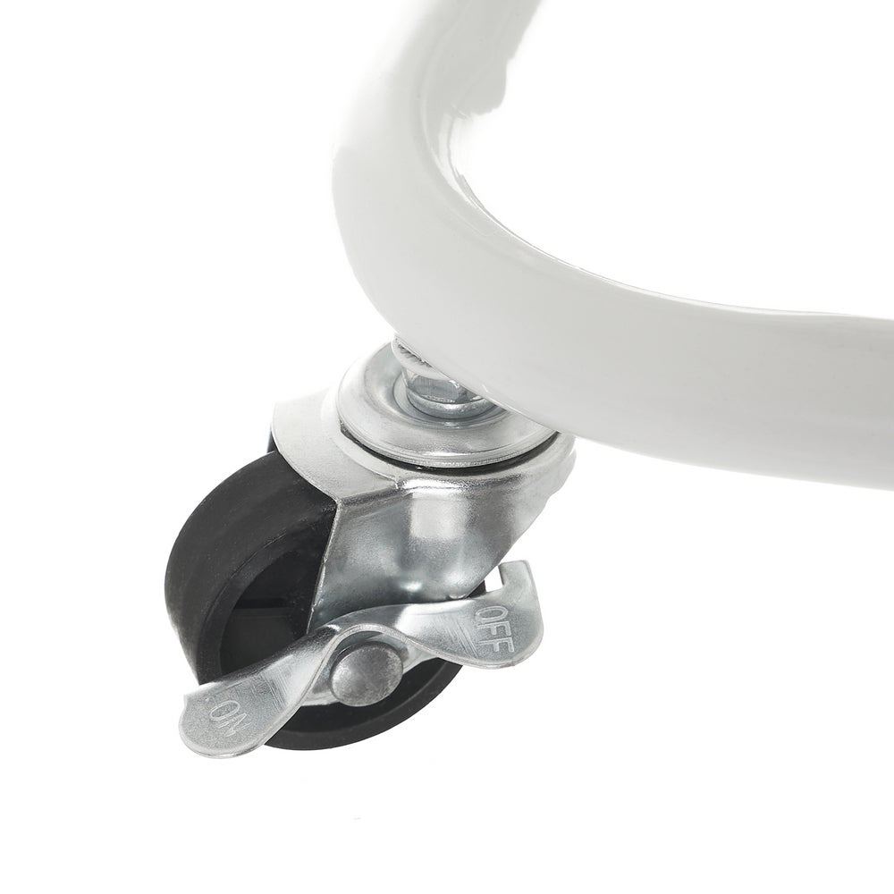 Carro multiusos blanco de metal con 3 cestas y ruedas con freno