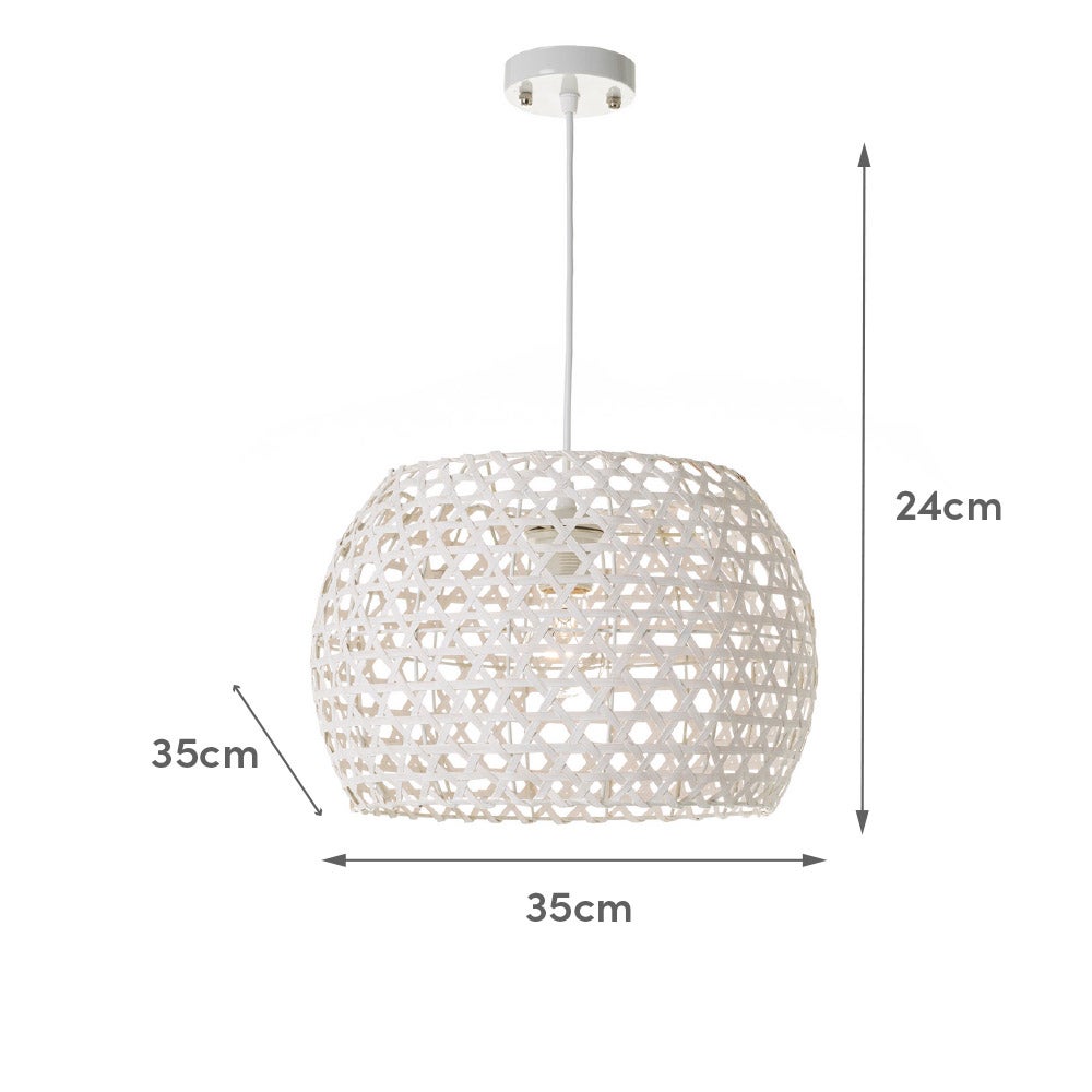 Lámpara de techo rejilla blanco.