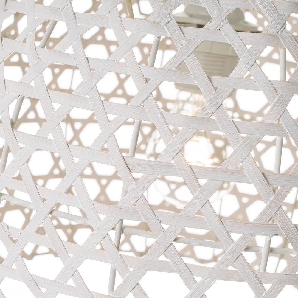 Lámpara de techo rejilla blanco.