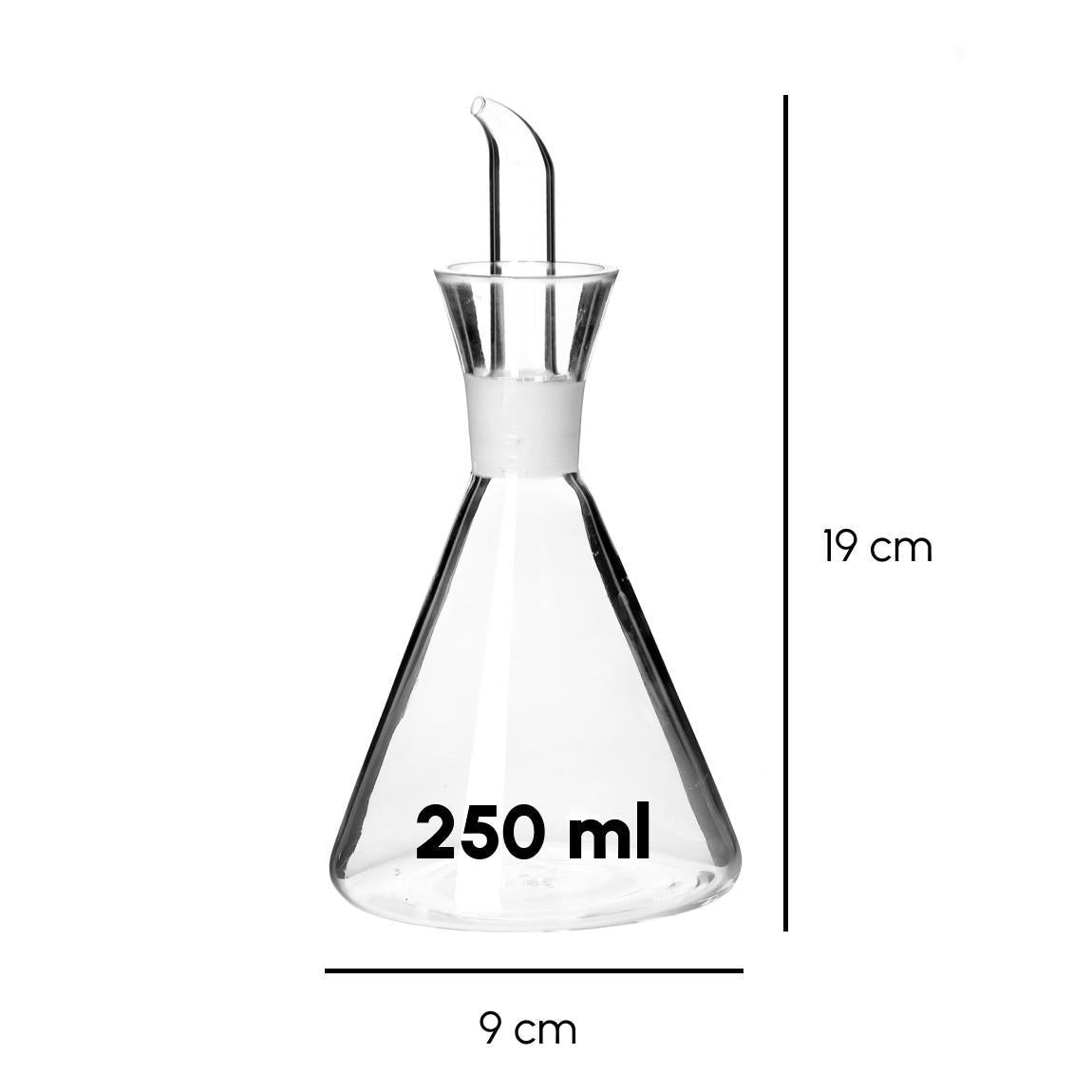 Aceitera antigoteo de cristal de 250 ml