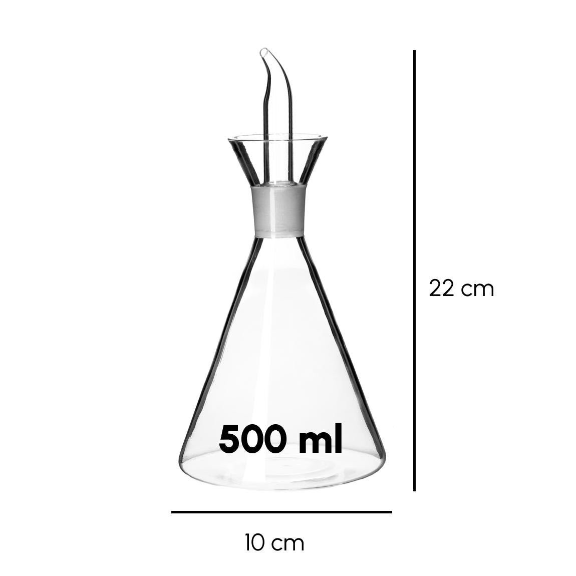 Aceitera antigoteo de cristal 500 ml