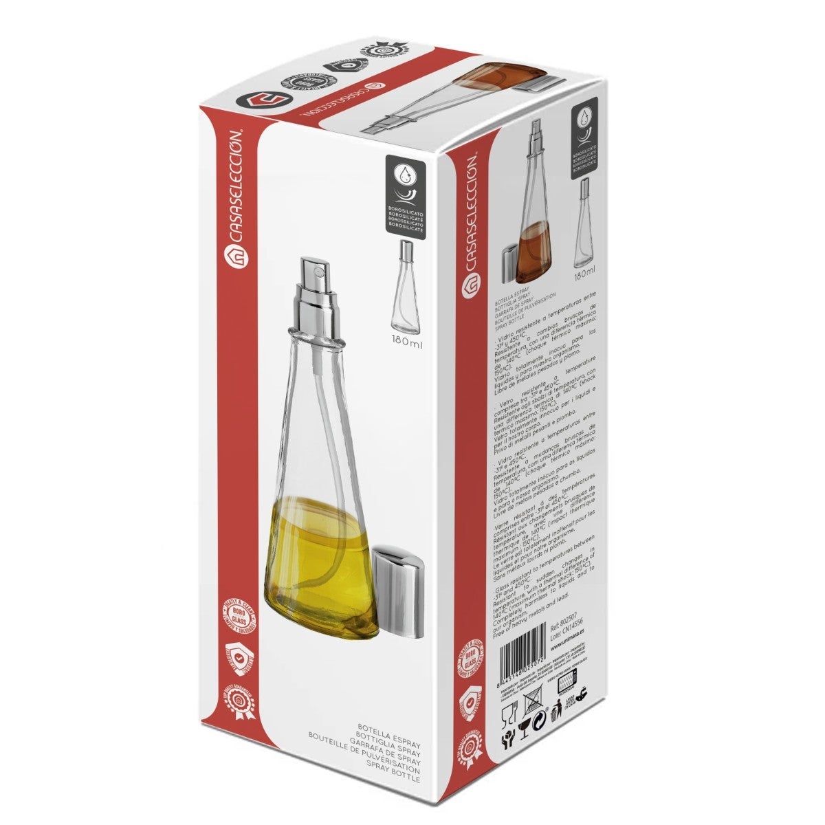 Botella transparente de spray de cristal 180 ml