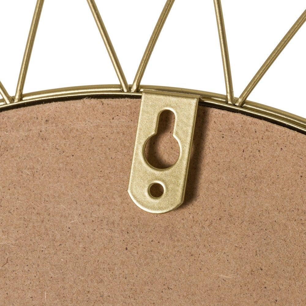 Espejo flor dorado de metal de ø 49 cm