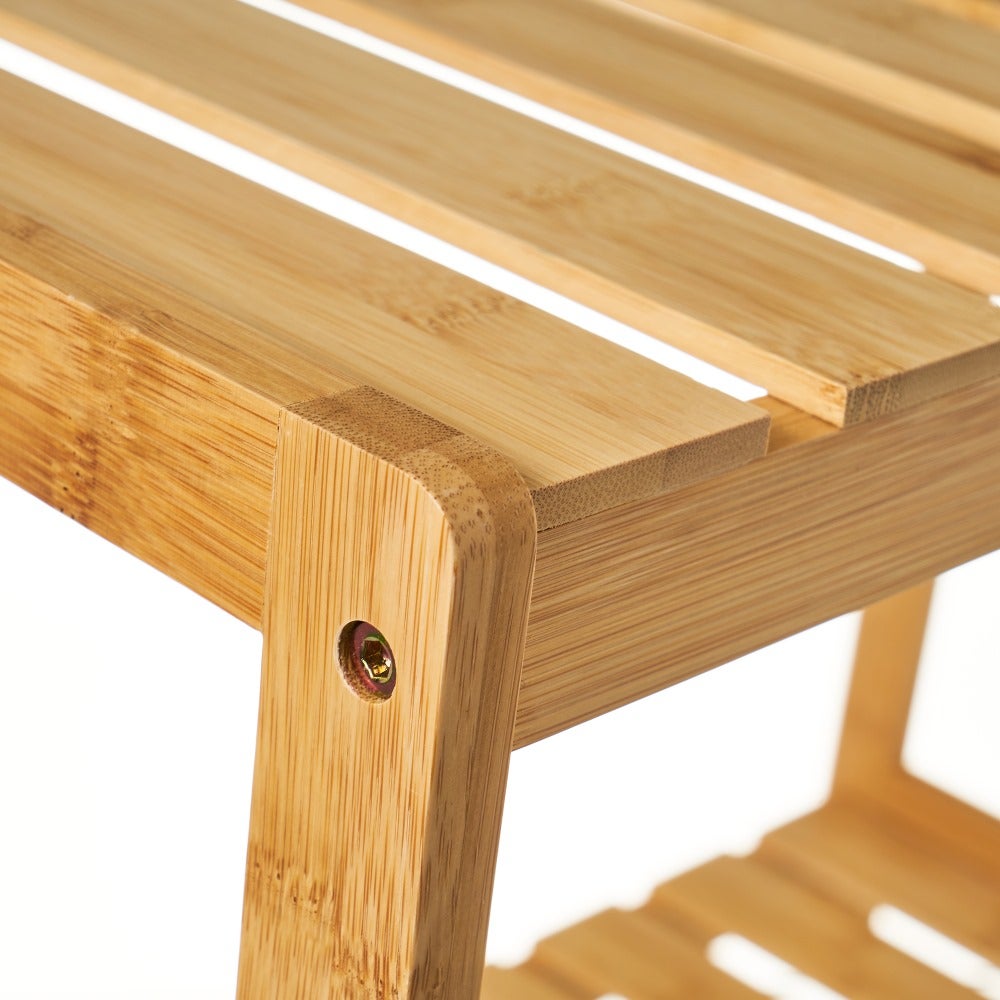 Zapatero de bambú natural