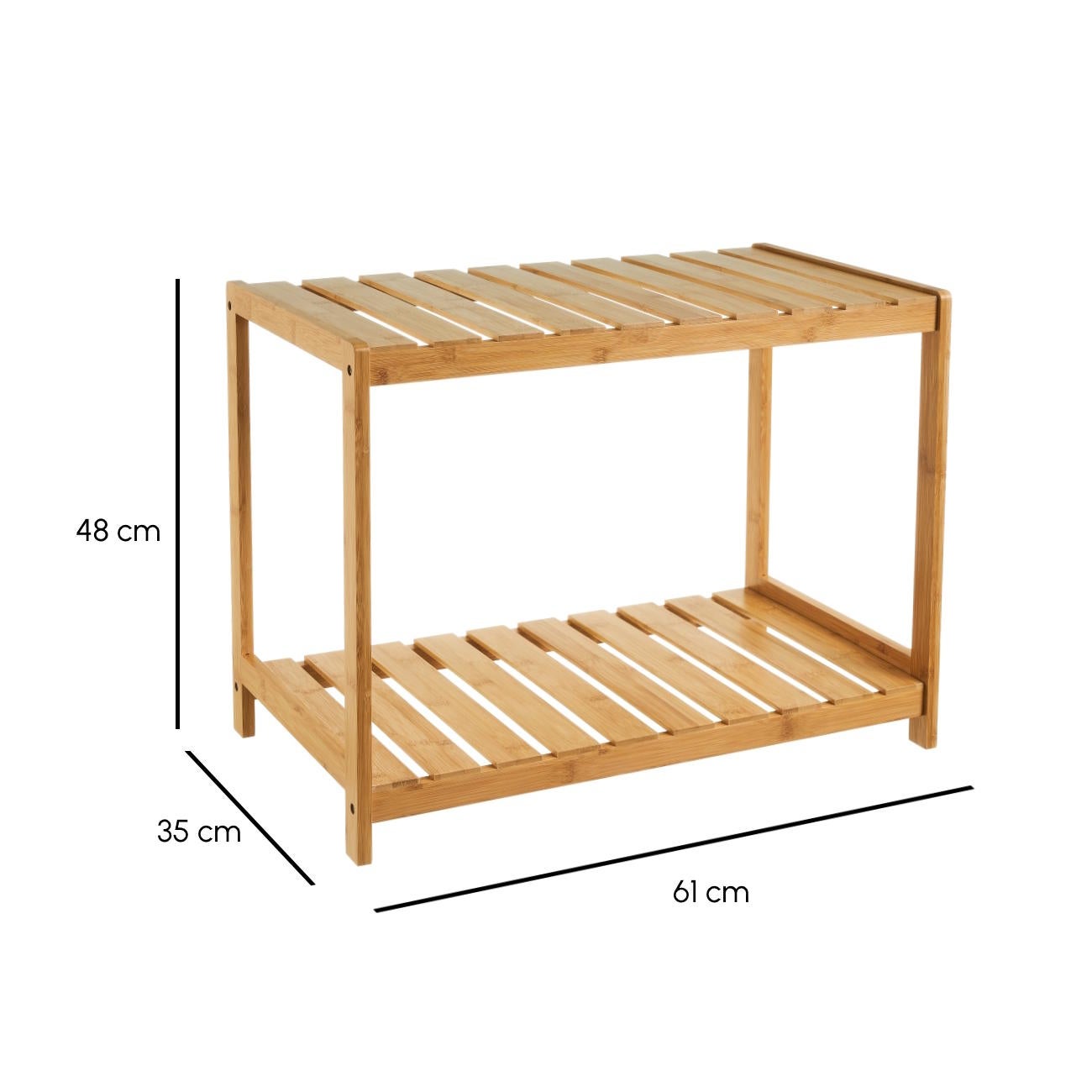 Zapatero de bambú natural