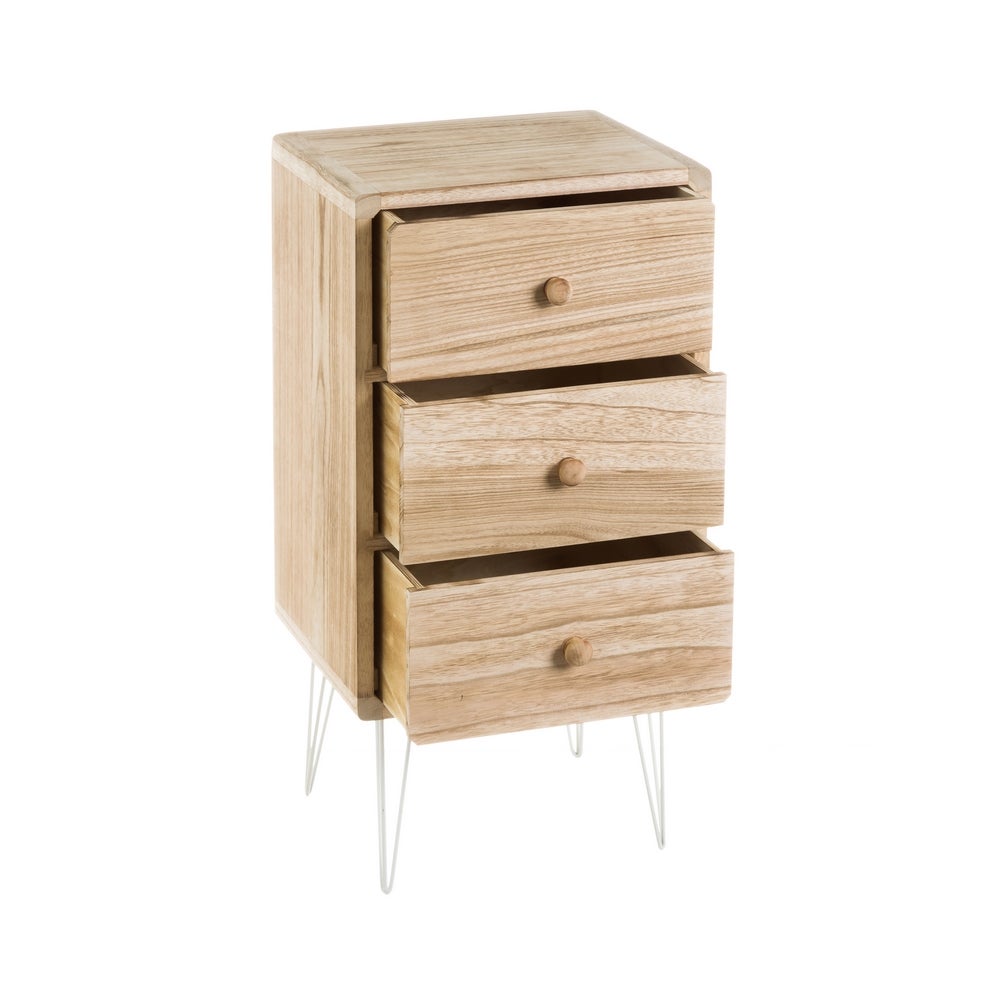 Mesita de noche de madera