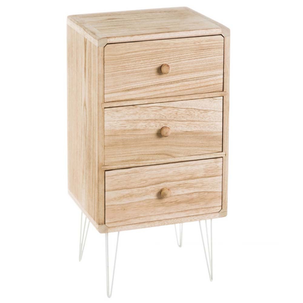 Mesita de noche de madera