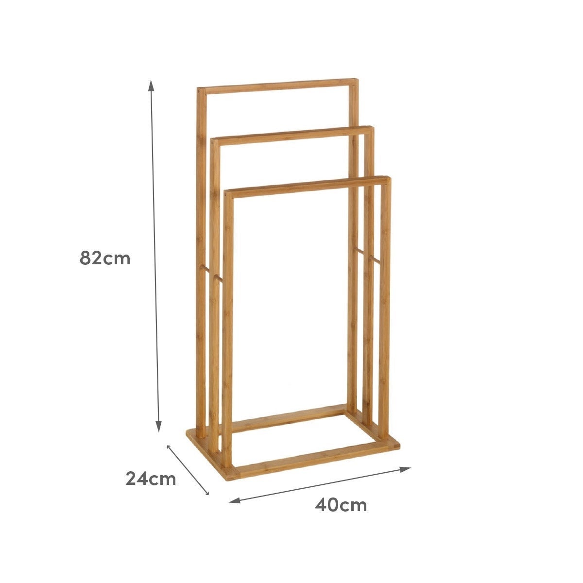 Toallero de bambú natural
