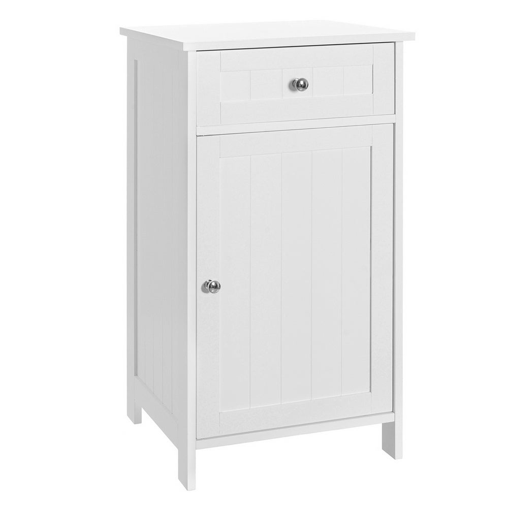Mueble Auxiliar Blanco con 1 Cajon y 1 Puerta 43x34x77 cm