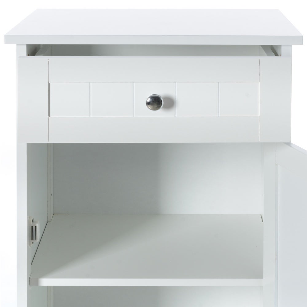 Mueble Auxiliar Blanco con 1 Cajon y 1 Puerta 43x34x77 cm