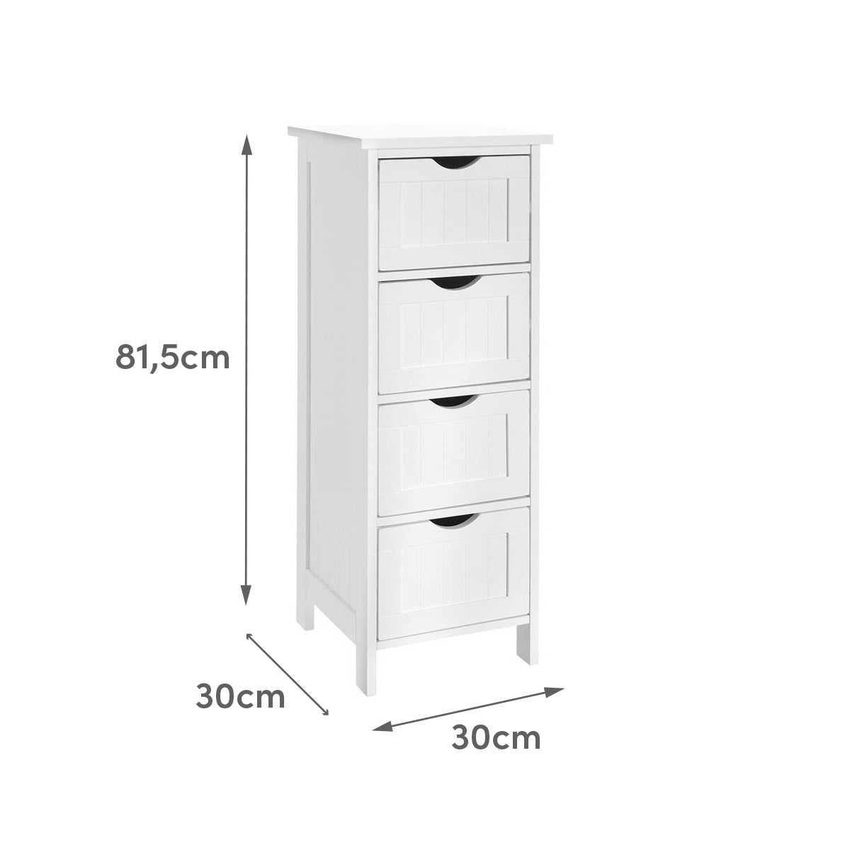 Cajonera blanca de madera