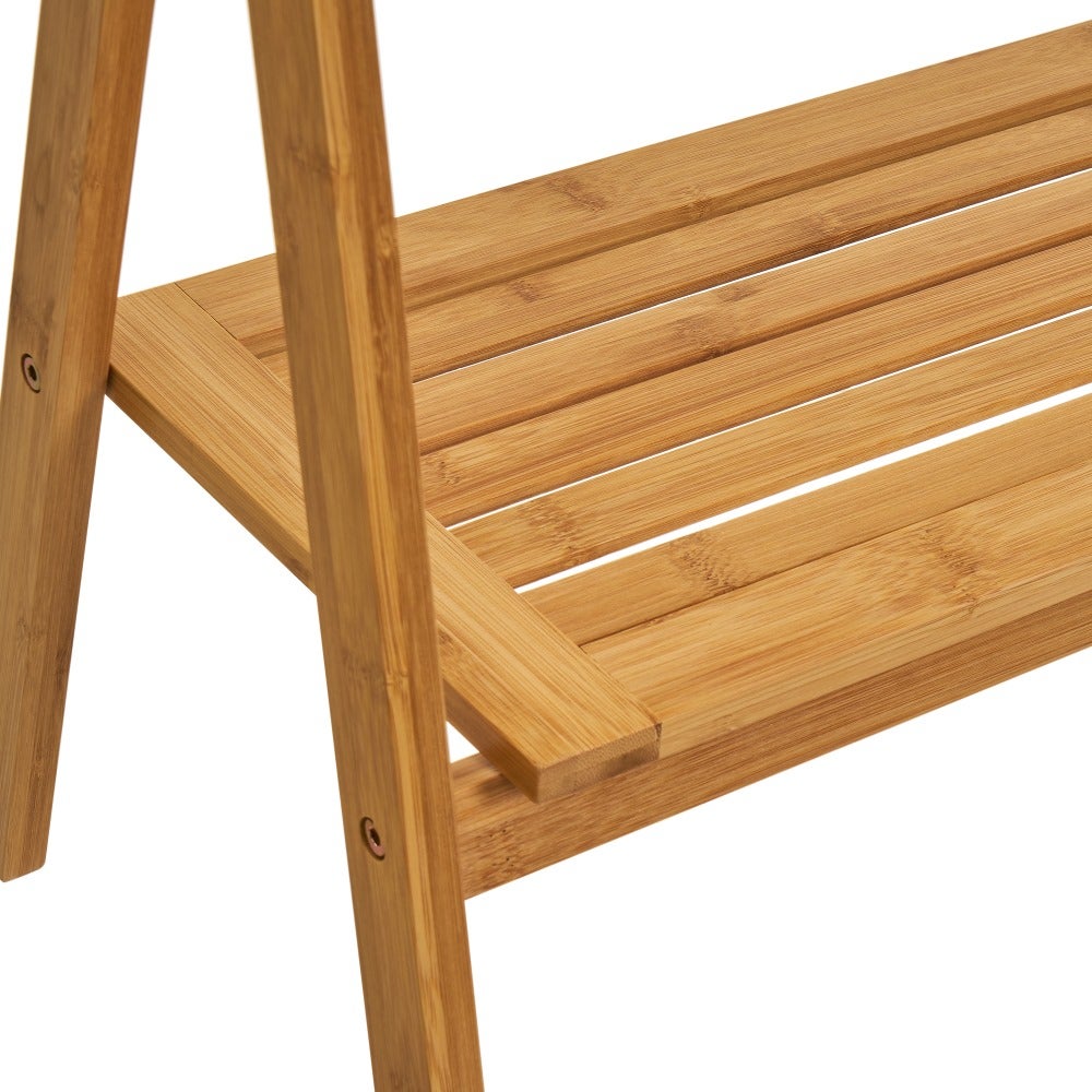 Toallero de 1 estante de bambú natural